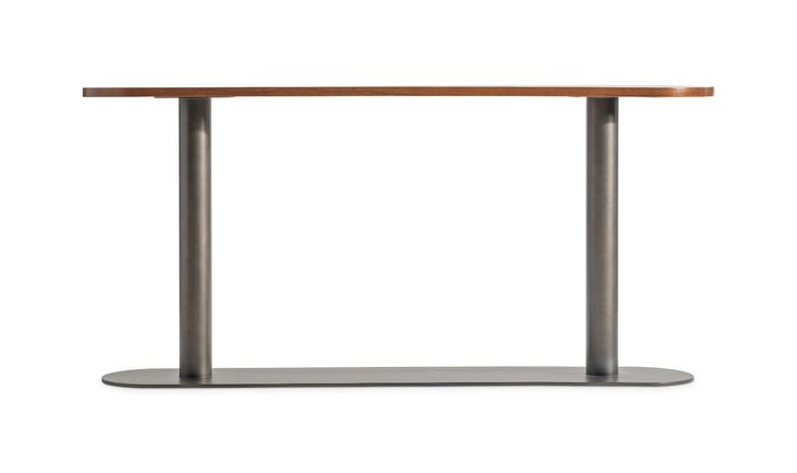 Bernhardt Loft Brasea Wood Console Table With Pedestal Base-Jennifer