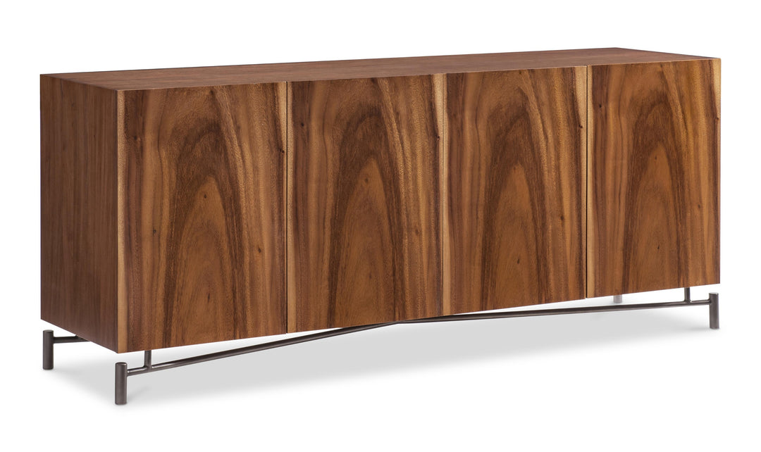 Bernhardt Loft Brasea Wood Credenza With Metal Base-Jennifer