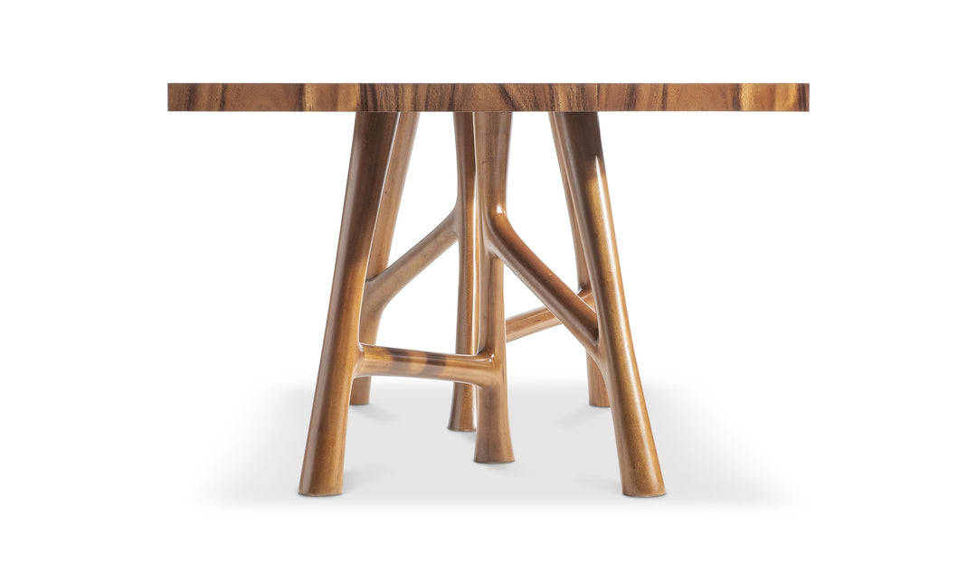 Bernhardt Loft Brasea Wood Dining Table With Offset Stretchers-Jennifer Furniture