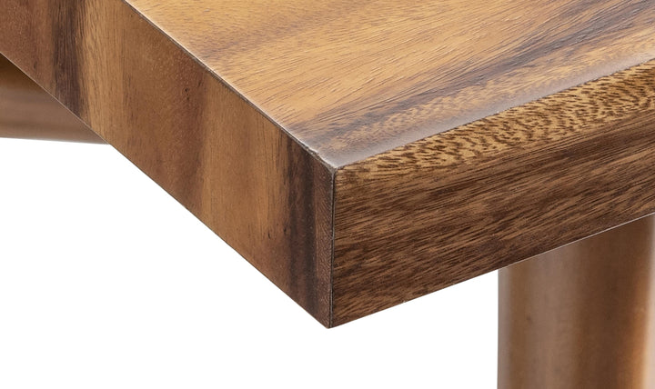 Bernhardt Loft Brasea Wood Dining Table With Offset Stretchers-Jennifer Furniture