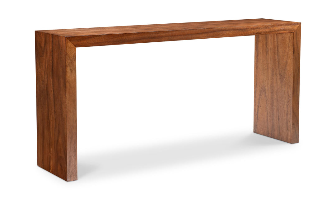 Bernhardt Loft Brasea Wood Monolithic Console Table