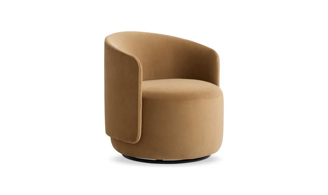 Bernhardt Loft Crosby Fabric Swivel Chair with Shelter Arms