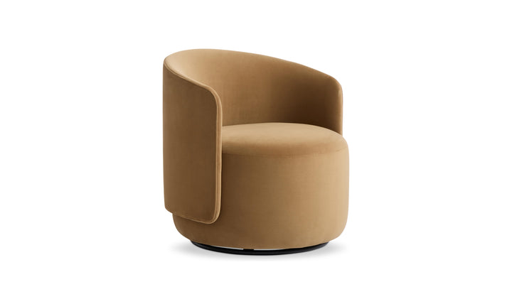 Bernhardt Loft Crosby Fabric Swivel Chair with Shelter Arms