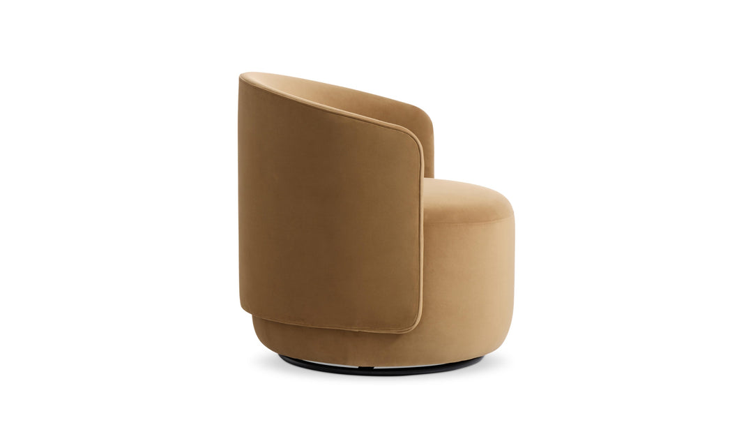 Bernhardt Loft Crosby Fabric Swivel Chair with Shelter Arms