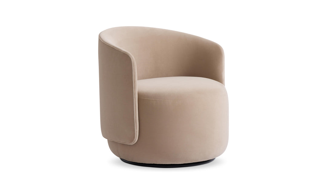 Bernhardt Loft Crosby Fabric Swivel Chair with Shelter Arms