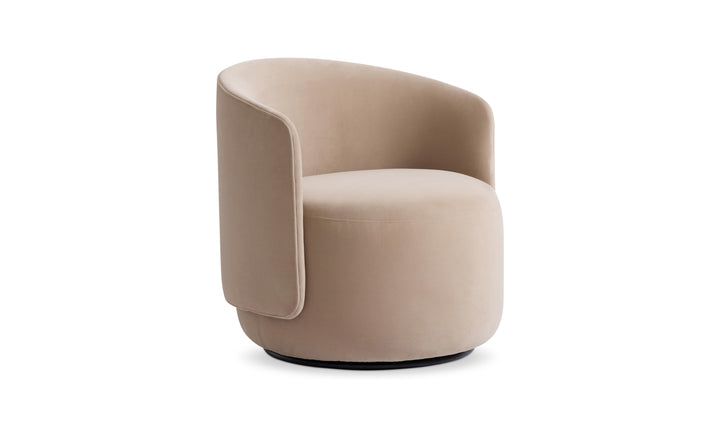 Bernhardt Loft Crosby Fabric Swivel Chair with Shelter Arms