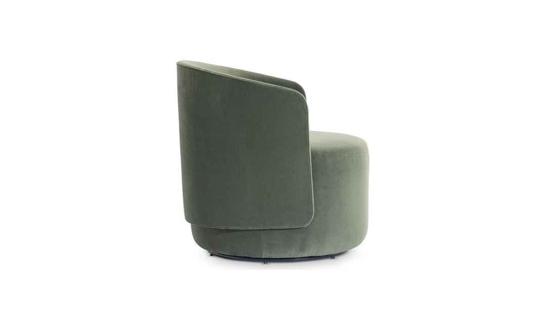 Bernhardt Loft Crosby Fabric Swivel Chair with Shelter Arms