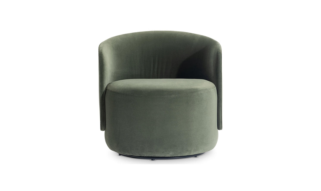 Bernhardt Loft Crosby Fabric Swivel Chair with Shelter Arms