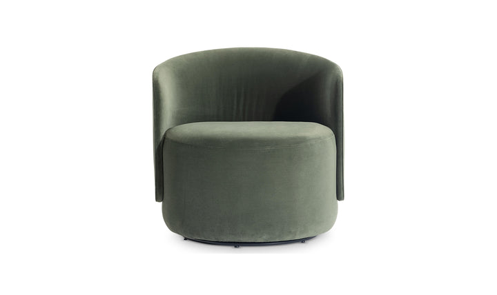 Bernhardt Loft Crosby Fabric Swivel Chair with Shelter Arms