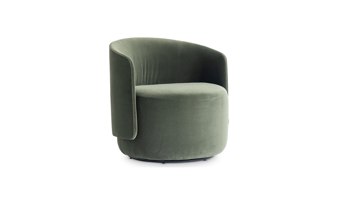 Bernhardt Loft Crosby Fabric Swivel Chair with Shelter Arms