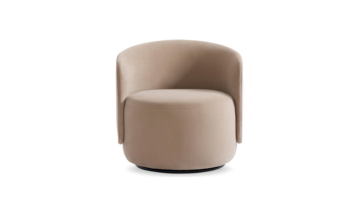 Bernhardt Loft Crosby Fabric Swivel Chair with Shelter Arms