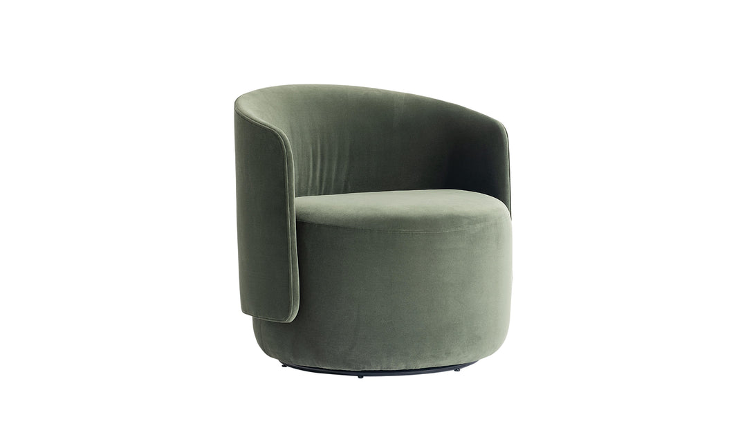 Bernhardt Loft Crosby Fabric Swivel Chair with Shelter Arms