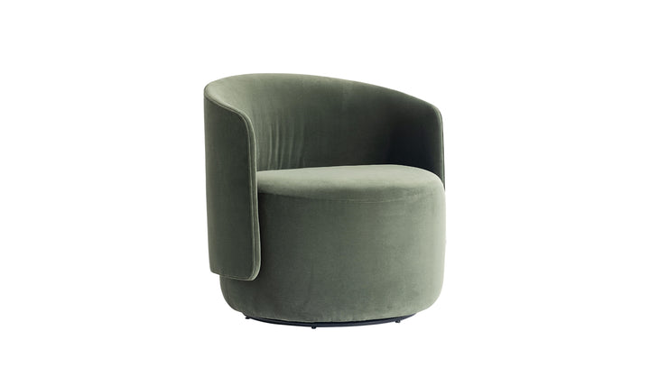 Bernhardt Loft Crosby Fabric Swivel Chair with Shelter Arms