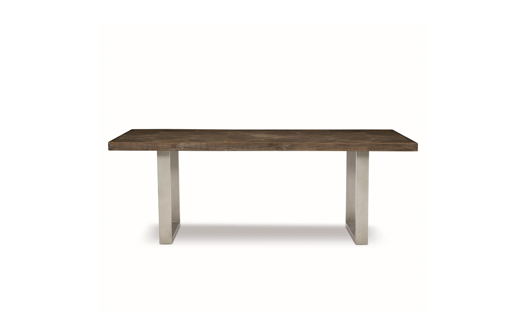 Bernhardt Loft Draper Rustic Style Dining Table With Adjustable Glides - Jennifer Furniture