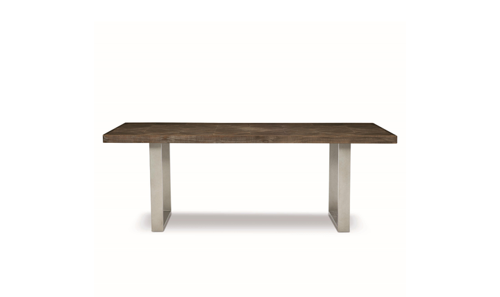 Bernhardt Loft Draper Rustic Style Dining Table With Adjustable Glides - Jennifer Furniture