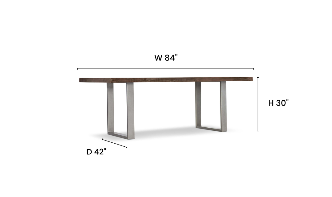 Bernhardt Loft Draper Rustic Style Dining Table With Adjustable Glides - Jennifer Furniture