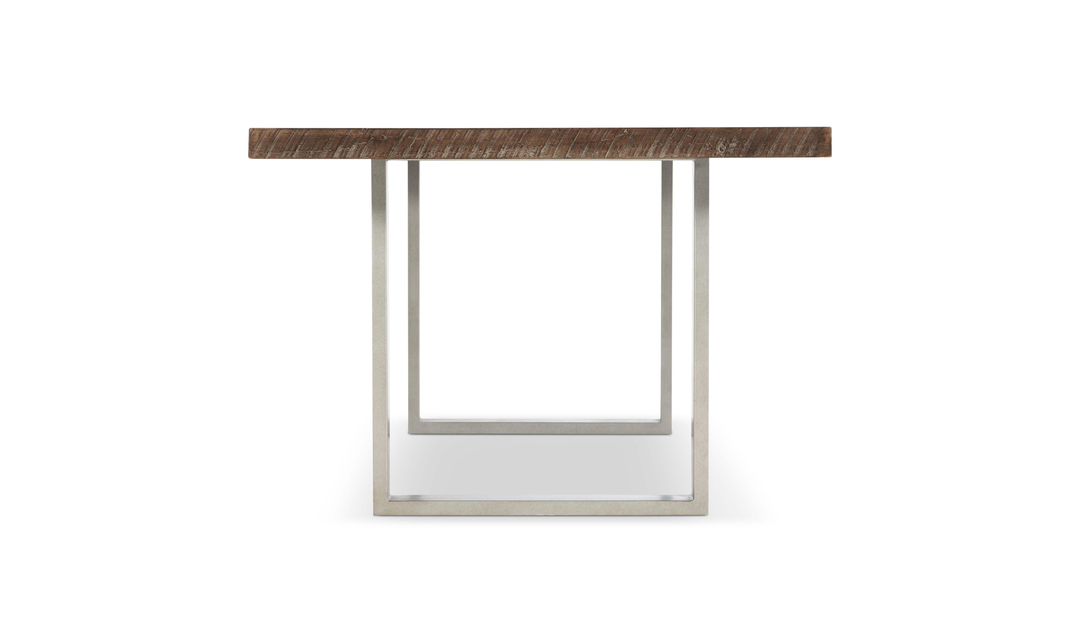 Bernhardt Loft Draper Rustic Style Dining Table With Adjustable Glides - Jennifer Furniture