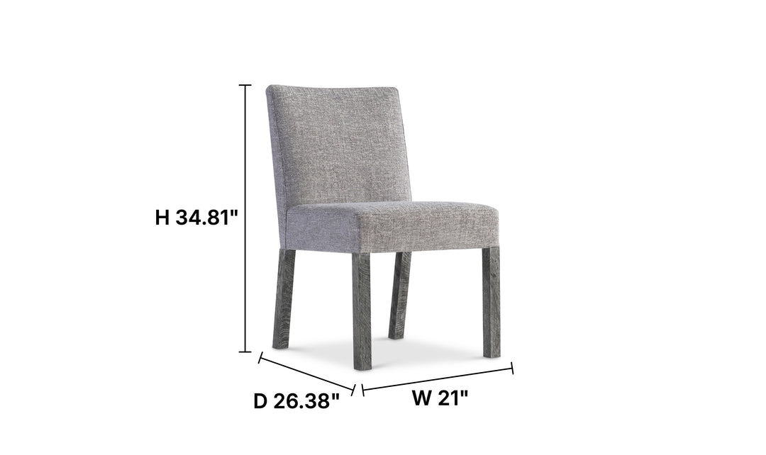 Bernhardt Loft Menton Fabric Armless Side Chair-Jennifer Furniture