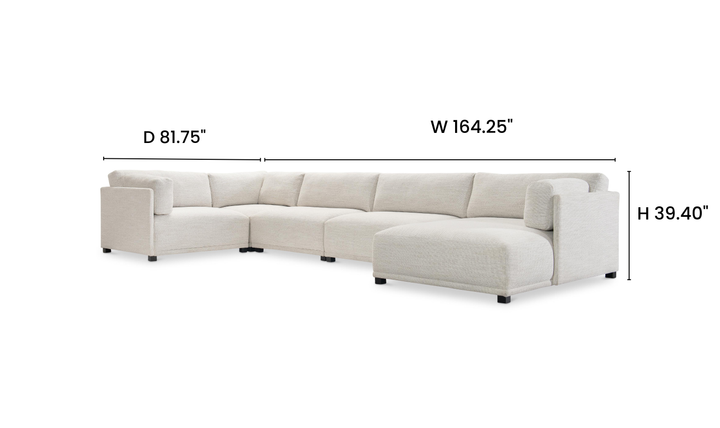 Bernhardt Loft Parker Modular Fabric Sectional Sofa with Chaise - Jennifer Furniture