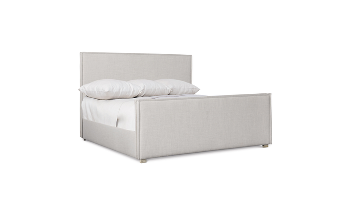 Bernhardt Loft Sawyer Upholstered Panel Bed with Flanged Edges - Jennifer Furniture