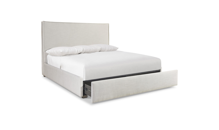 Bernhardt Loft Sawyer Upholstered Panel Bed with Flanged Edges - Jennifer Furniture