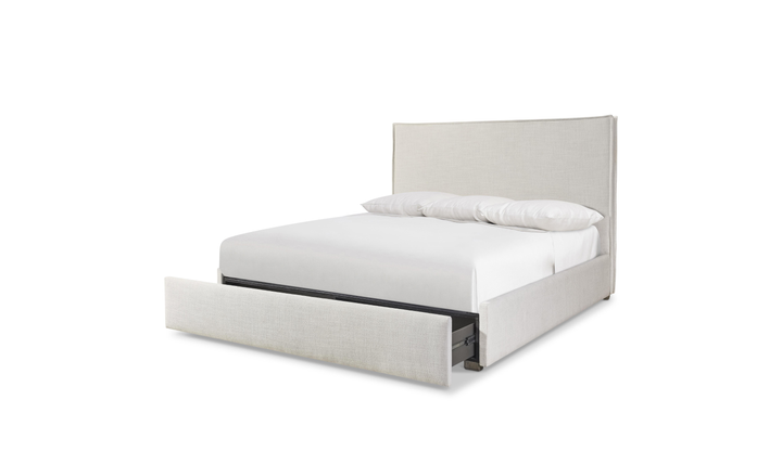 Bernhardt Loft Sawyer Upholstered Panel Bed with Flanged Edges - Jennifer Furniture