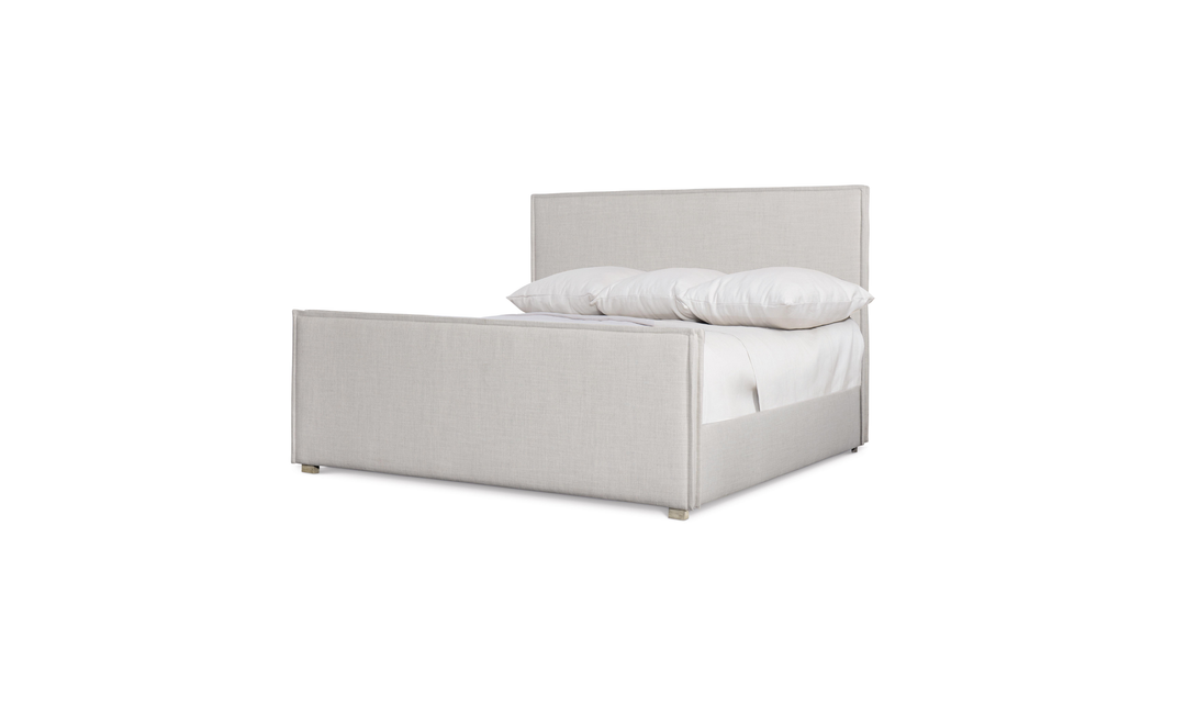 Bernhardt Loft Sawyer Upholstered Panel Bed with Flanged Edges - Jennifer Furniture