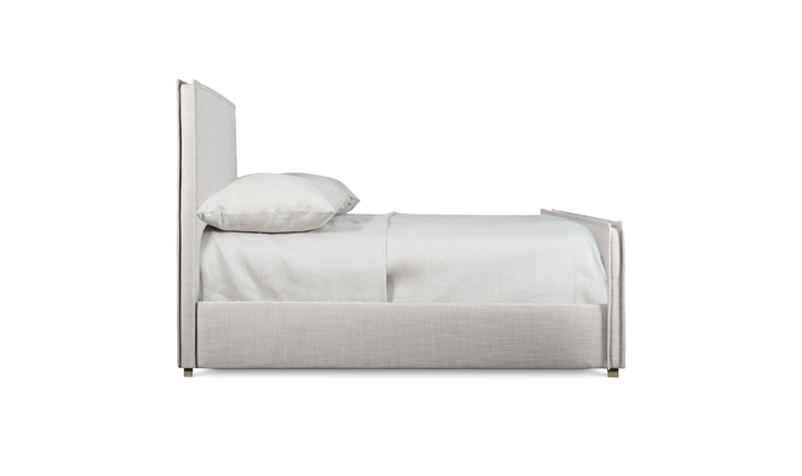 Bernhardt Loft Sawyer Upholstered Panel Bed with Flanged Edges - Jennifer Furniture
