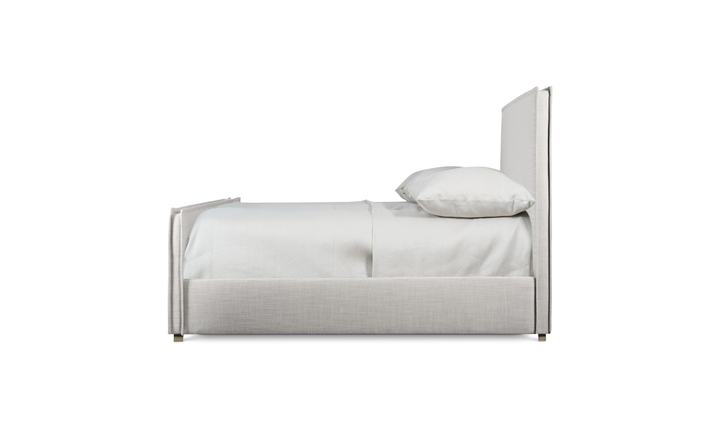 Bernhardt Loft Sawyer Upholstered Panel Bed with Flanged Edges - Jennifer Furniture