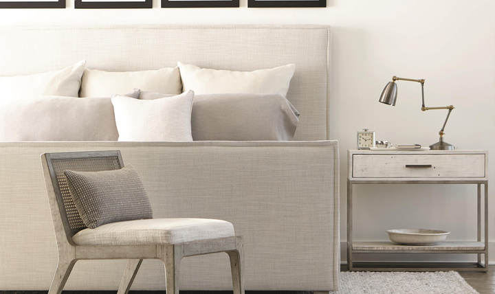 Bernhardt Loft Sawyer Upholstered Panel Bed with Flanged Edges - Jennifer Furniture