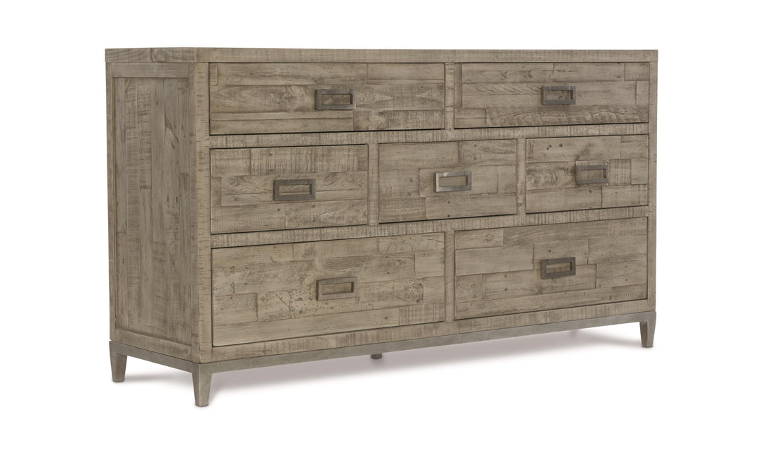 Bernhardt Loft Shaw Reclaimed Pine Wood Dresser with Metal Base-Jennifer