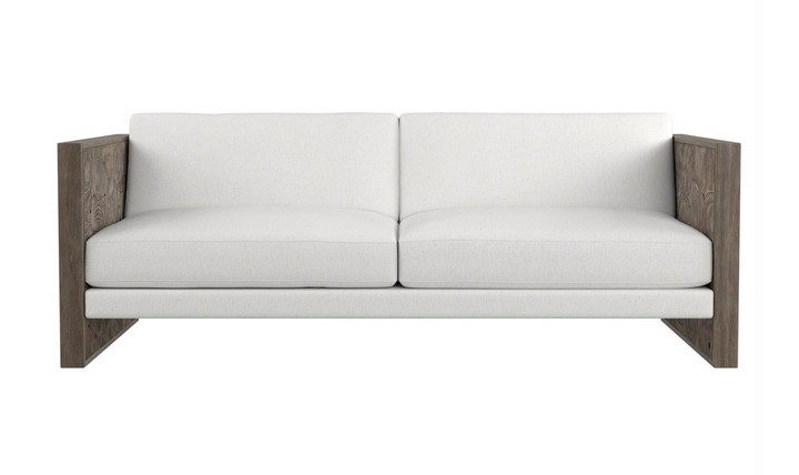 Bernhardt Madura 3-Seater Fabric Sofa With Track Arms In White