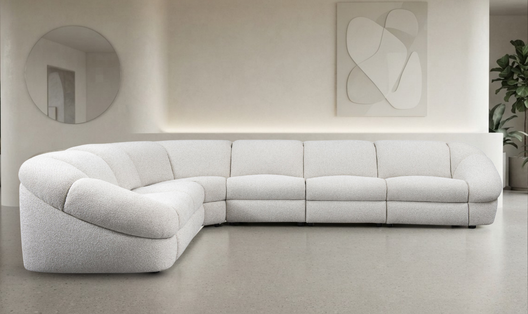 Bernhardt Massimo Fabric Power Motion Sectional With Wall Away Recline