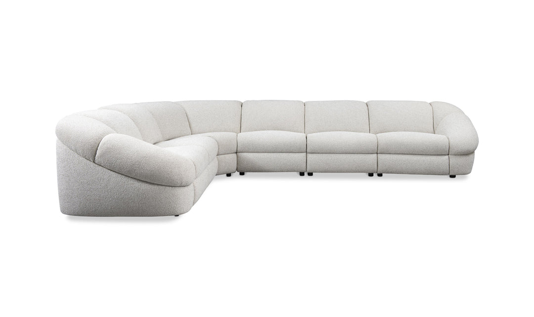 Bernhardt Massimo Fabric Power Motion Sectional With Wall Away Recline