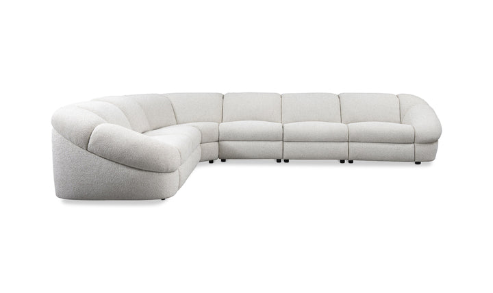Bernhardt Massimo Fabric Power Motion Sectional With Wall Away Recline