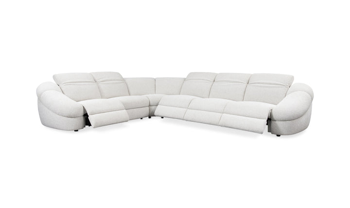Bernhardt Massimo Fabric Power Motion Sectional With Wall Away Recline