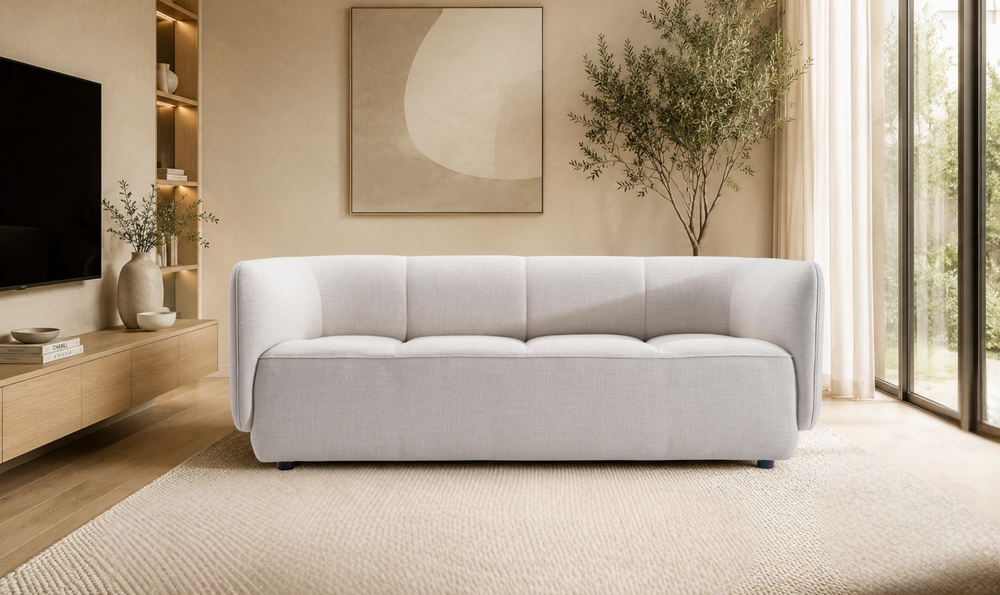 Bernhardt Mercer Modern Fabric Shelter Arm Sofa-Jennifer Furniture