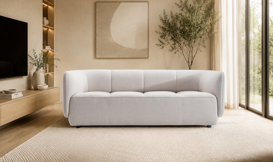 Bernhardt Mercer Modern Fabric Shelter Arm Sofa-Jennifer Furniture