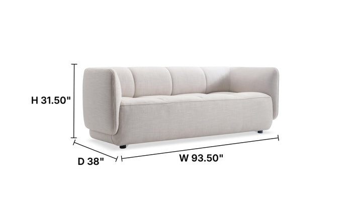 Bernhardt Mercer Modern Fabric Shelter Arm Sofa-Jennifer Furniture