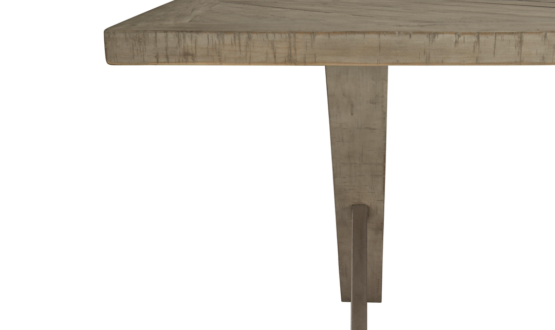 Bernhardt Milo Gray Rectangle Dining Table with "X" shaped Double Base-Jennifer Furniture