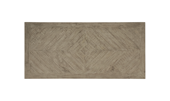 Bernhardt Milo Gray Rectangle Dining Table with "X" shaped Double Base-Jennifer Furniture