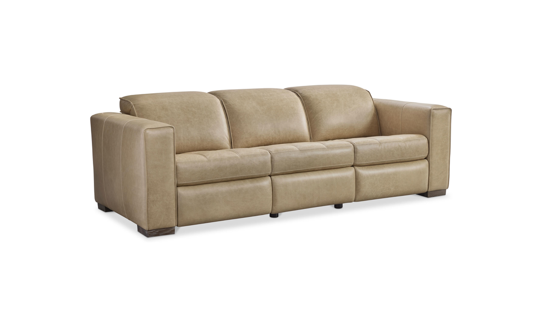 Bernhardt Nest Fabric Power Motion Sofa with Wide Track Arms in Beige-Jennifer Furniture