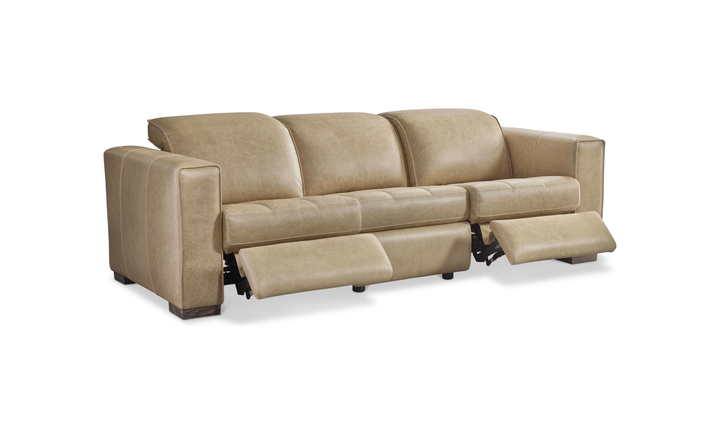 Bernhardt Nest Fabric Power Motion Sofa with Wide Track Arms in Beige-Jennifer Furniture