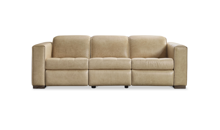 Bernhardt Nest Fabric Power Motion Sofa with Wide Track Arms in Beige-Jennifer Furniture