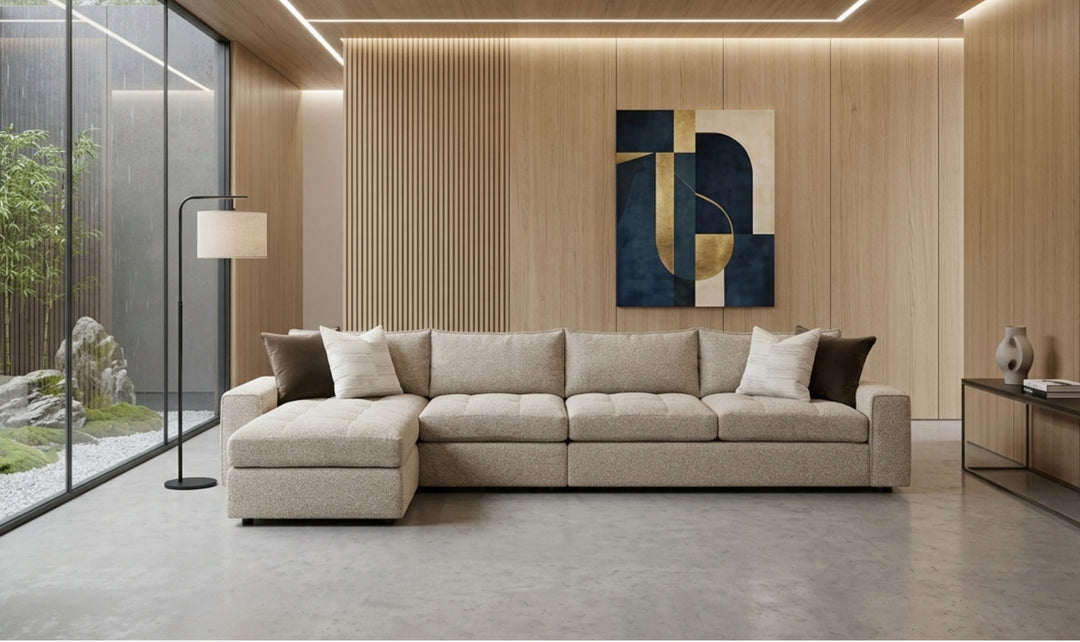Bernhardt Nest Fabric Sectional With Modular Chaise-Jenniferfurniture