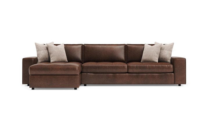 Bernhardt Nest Leather Left-Arm Chaise Sectional Sofa - Jennifer Furniture