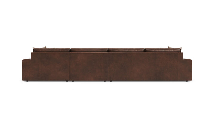 Bernhardt Nest Leather Sectional With Oversized Track Arms-Jenniferfurniture