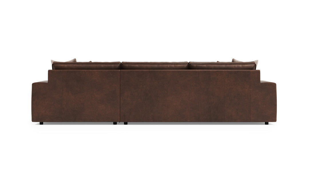 Bernhardt Nest Leather Sectional With Oversized Track Arms-Jenniferfurniture