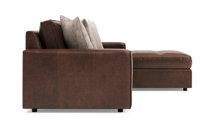 Bernhardt Nest Leather Sectional With Oversized Track Arms-Jenniferfurniture