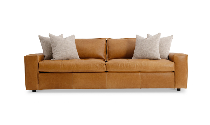 Bernhardt Nest Leather Sofa with Wide Track Arms-Jennifer